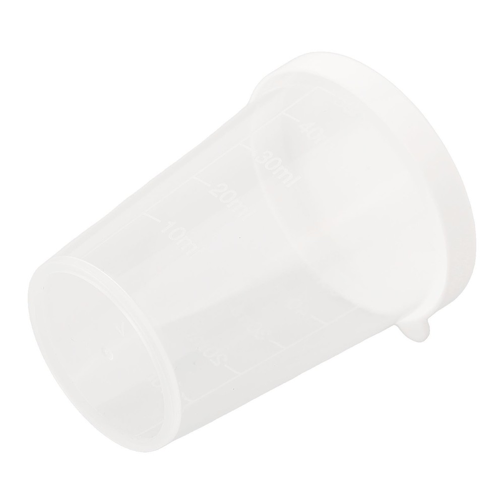 Measuring Cups Sample Storage Laboratory Transparent With White Lids Cap