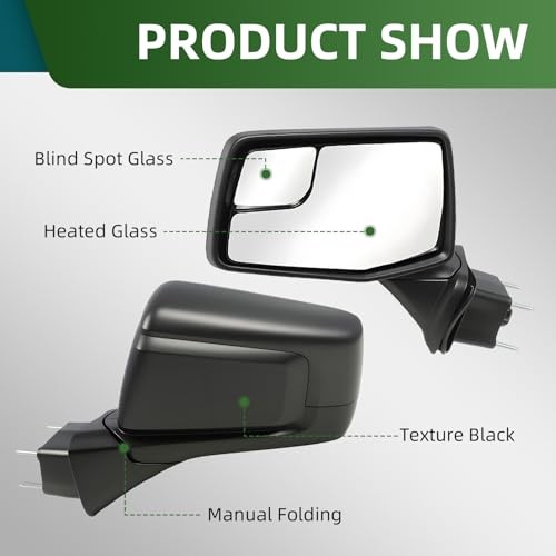 Driver Left Side Mirror Assembly Compatible with 2019-2023 Silverado and