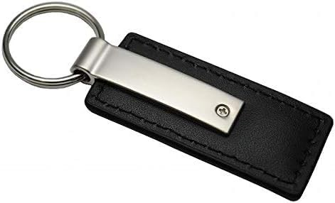 Ford F-450 Black Rectangular Leather Key Chain