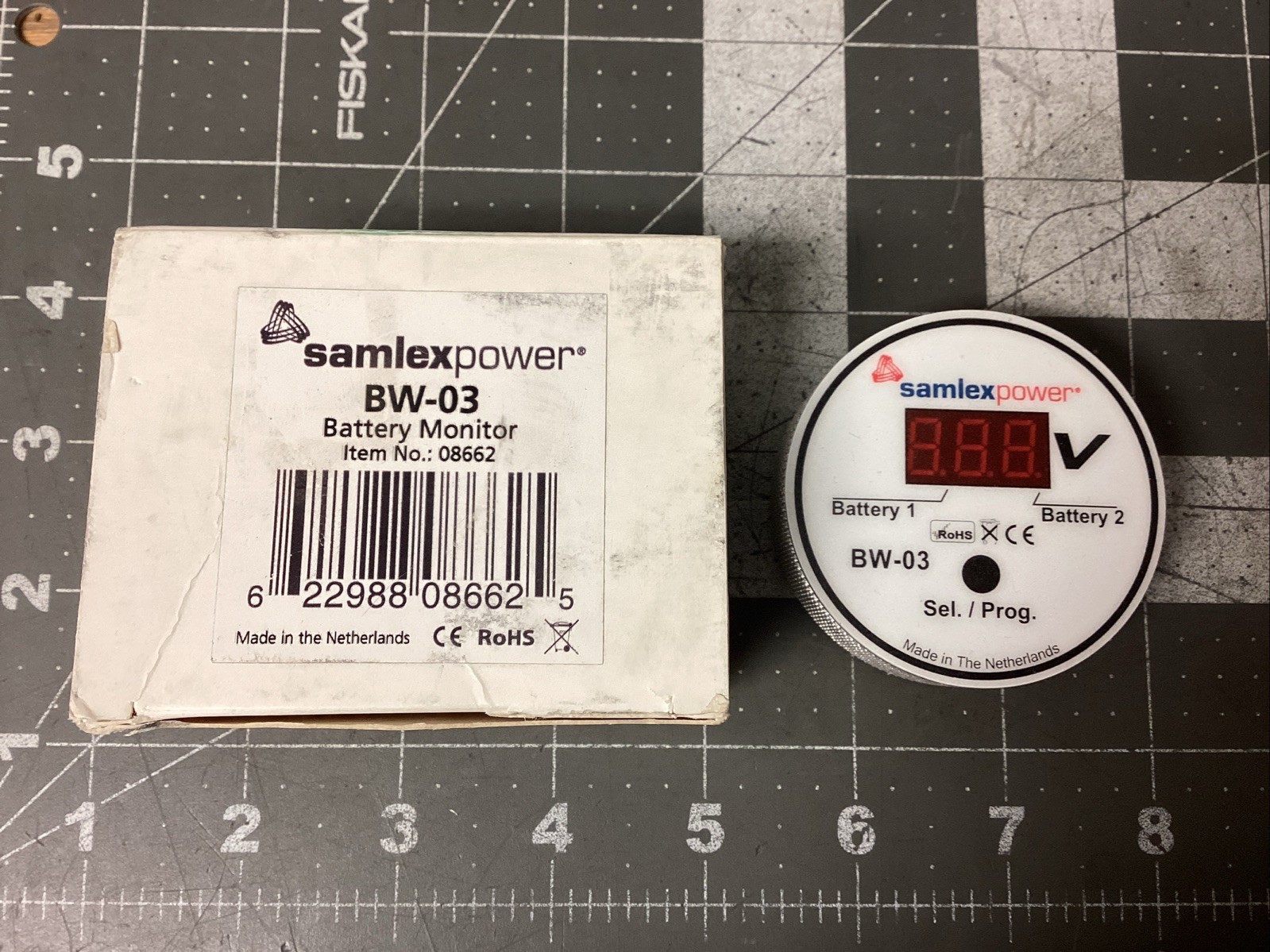 SAMLEX POWER BATTERY MONITER BW-03 08662 (LXE22V)