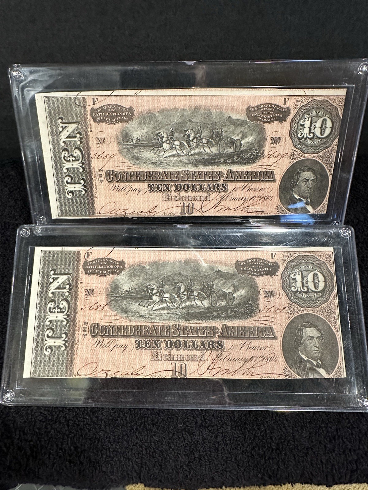 FIVE (5) Piece Confederate Currency Lot- $10 $5 $20 Notes & 10C Fractional Note