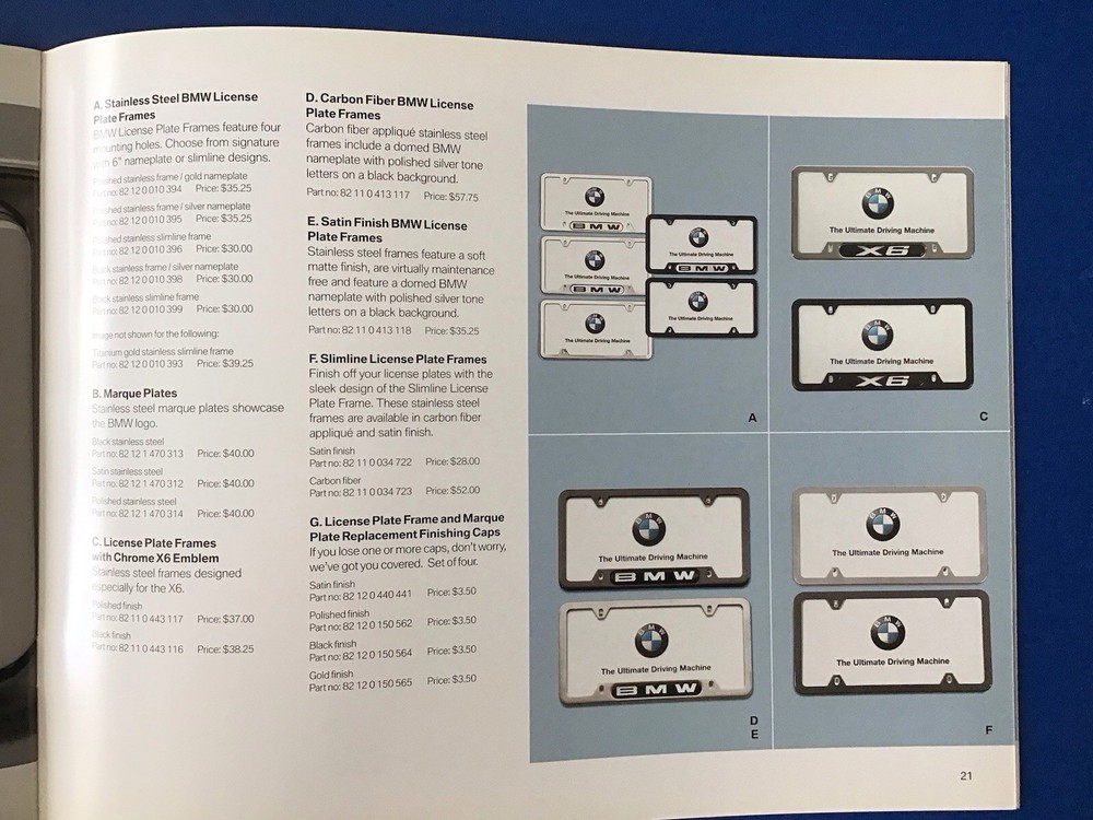 BMW X6 E71 Accessory Brochure 2008