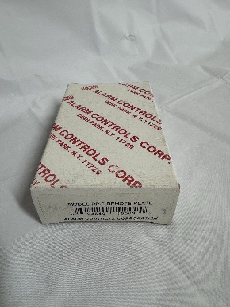 ALARM CONTROLS CORP. RP-9 REMOTE PLATE
