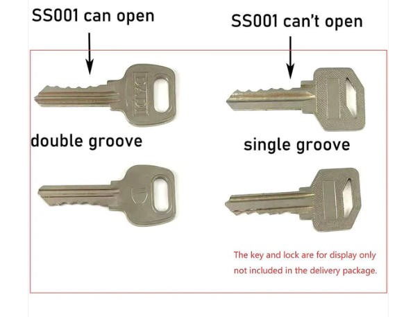 Professional SS001 Key Decoder Tool Stainless Steel for Key Cutting Code Reading