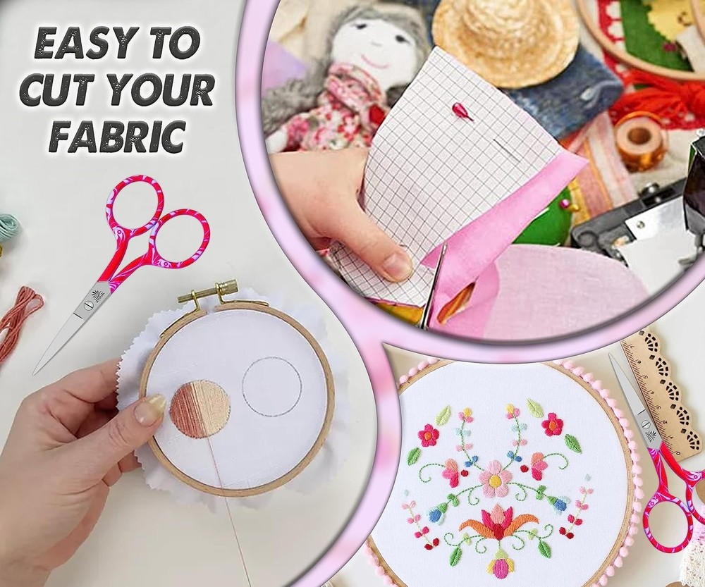 Embroidery Scissors Premium Sharp Multi-Purpose Threading Scissors Cross Stitch