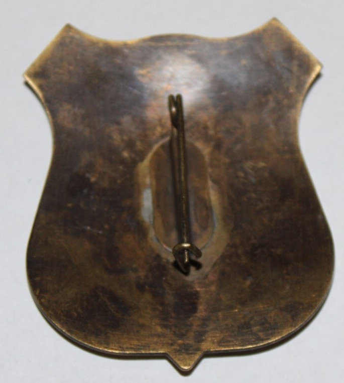 Old Western Brass US APACHE POLICE Badge