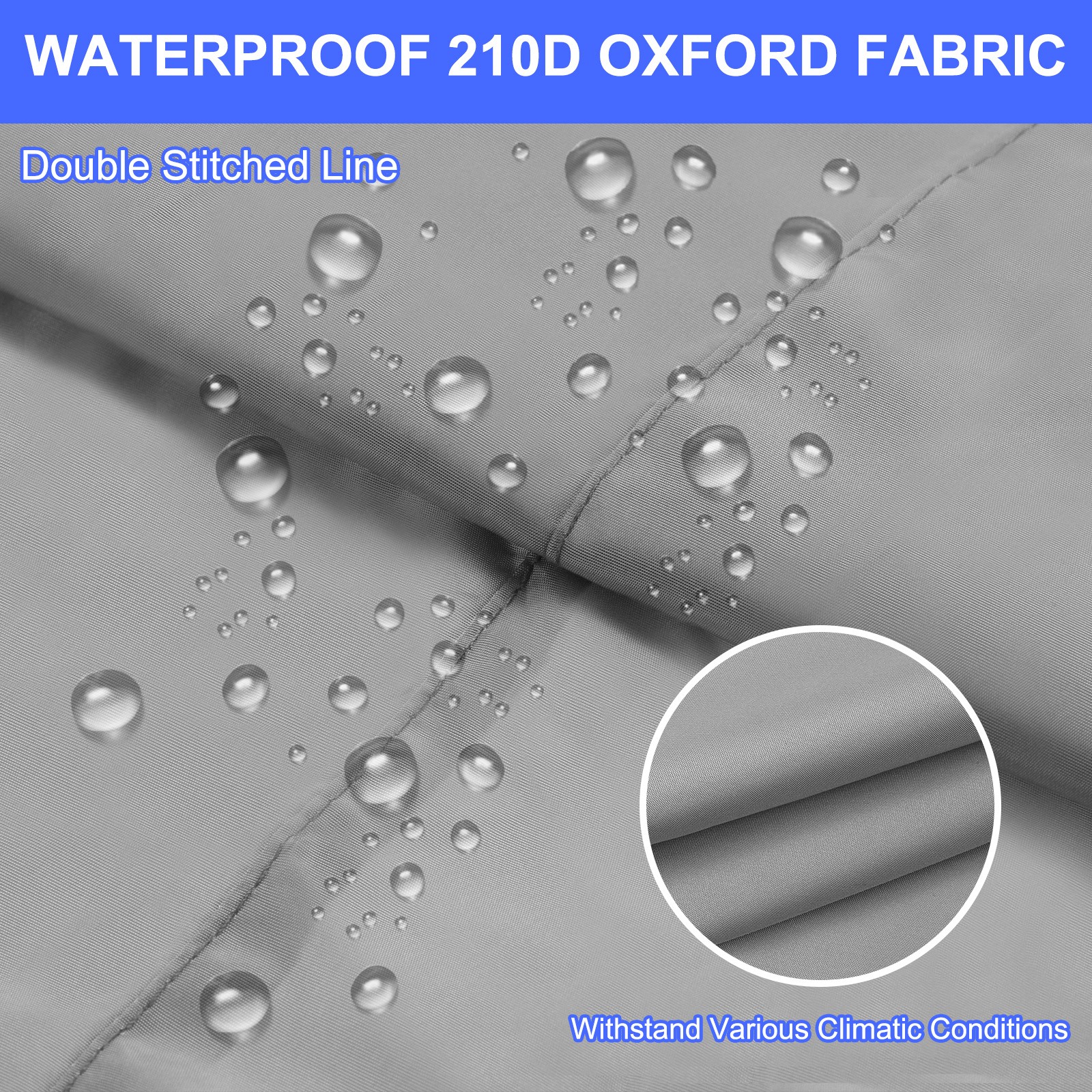 Square Hot Tub Cover 210D Oxford Waterproof SPA Cover Gray 85.8"x85.8"x11.8"