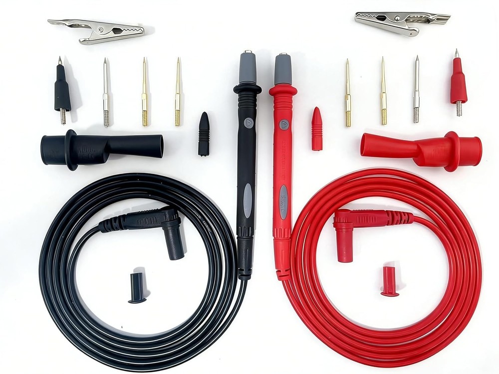 Professional Multimeter Leads Kit,Extra-Long Soft Silicone Meter Leads 1000V...