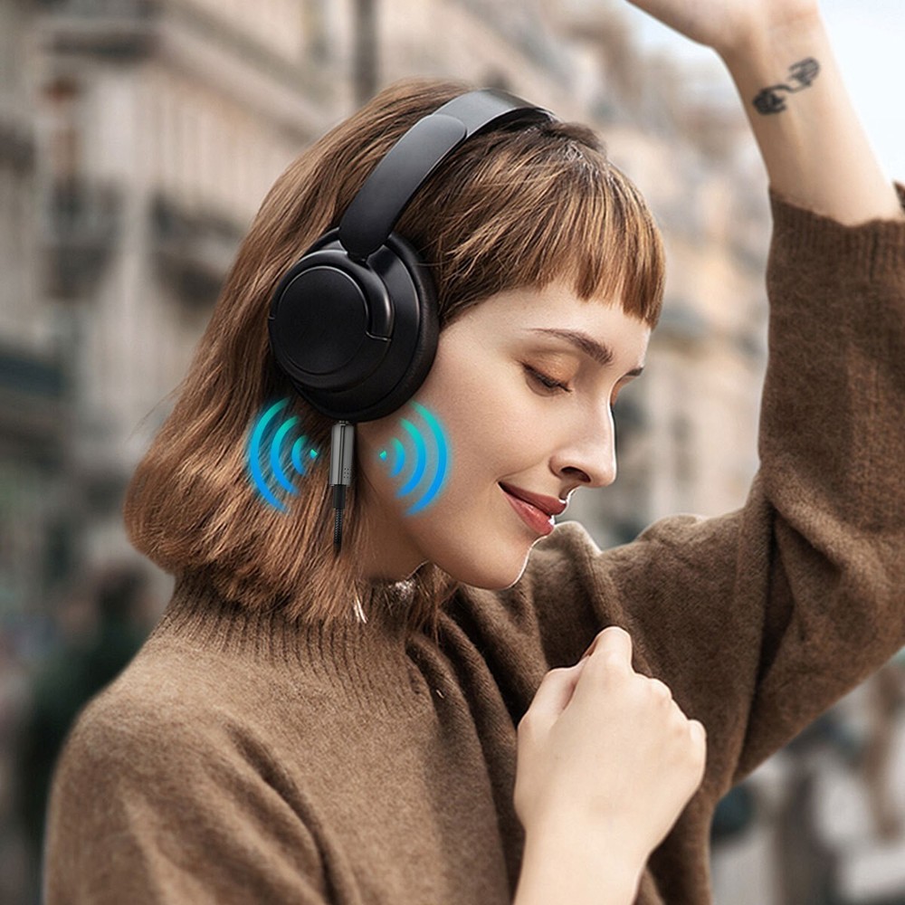 AUX To Bluetooth 5.1 Adapter 3.5mm Bluetooth Receiver Microphone For Car US