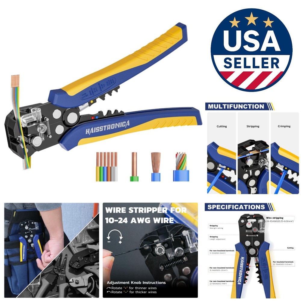 Durable Wire Stripping Tool, Ergonomic Grip for Efficient Electrical Work