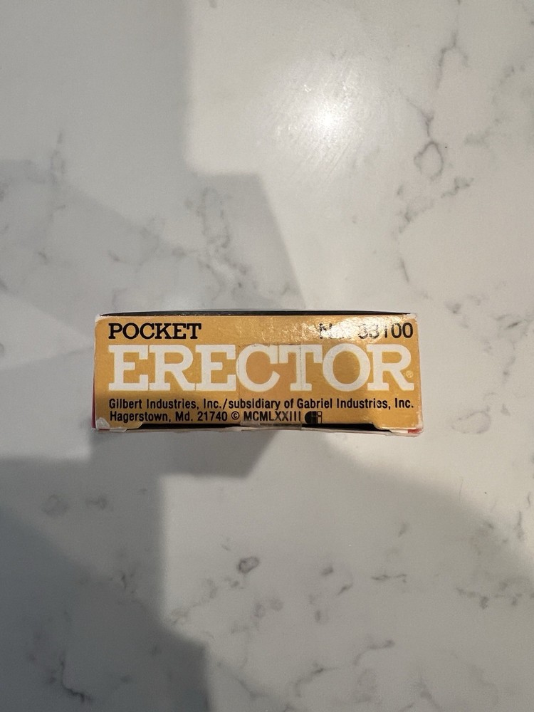 Vintage 1973 Gilbert Pocket Erector Set Model Number 33100
