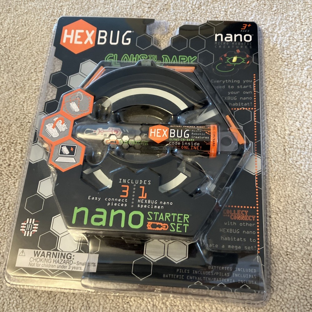 Rare HexBug Hex Bug Nano Starter Set Micro Robotic Creature Glow New In Package