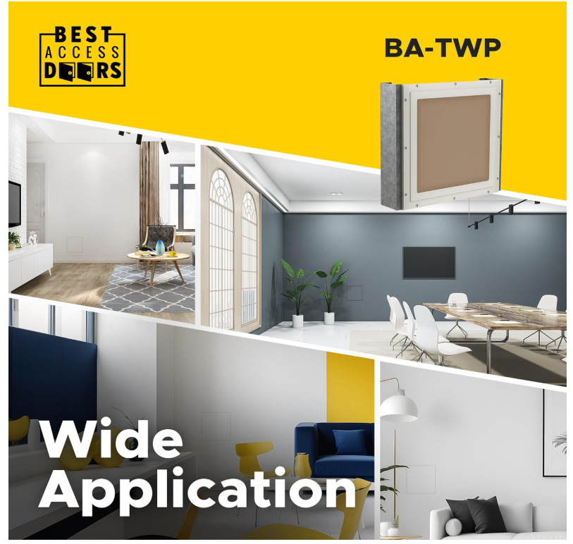 8" x 8" Tapeable Wall Access Panel for 5/8" Drywall Primed Frame, Medium Density