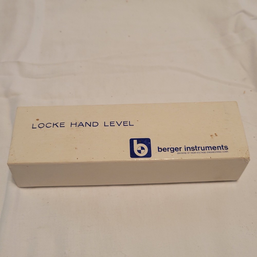 Berger Instruments Model # 55 Locke Hand Level