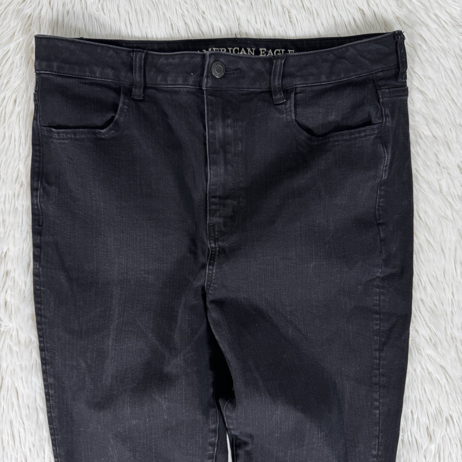 American Eagle Black Super High-Rise Jegging Denim Jeans Women's Size 14R