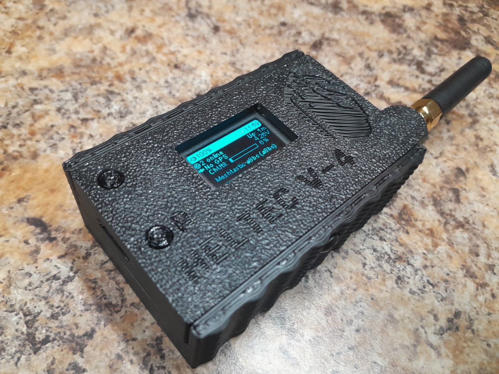 Heltec V4 Meshtastic Node READY TO USE Radio w/custom case 3000mah battery BLACK