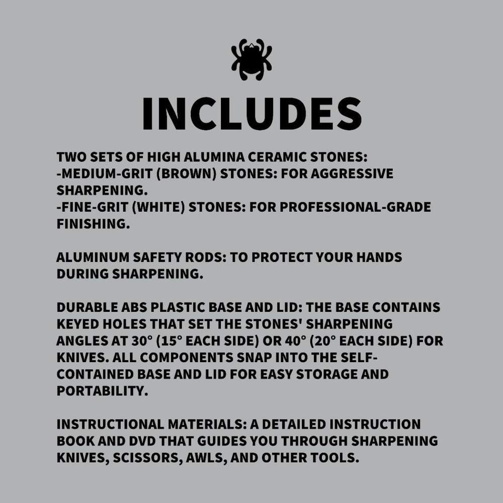 Spyderco TriAngle Sharpmaker, Complete Knife Sharpening System with Medium Gr...