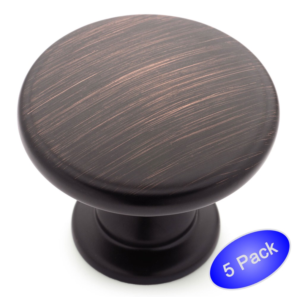 *5 Pack* Cosmas Oil Rubbed Bronze Round Oversized Cabinet Knobs #13248ORB