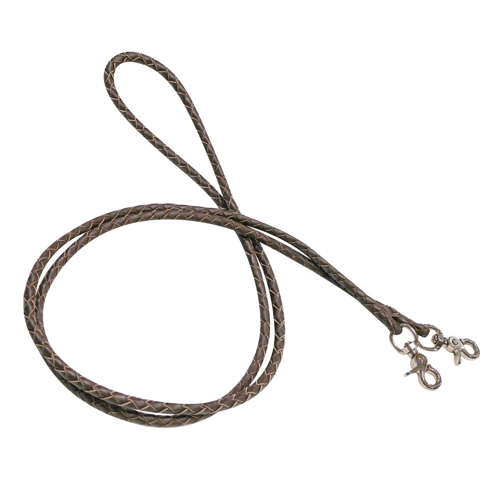 8Ft Cowboy Brown Western Leather Braided Roping Reins