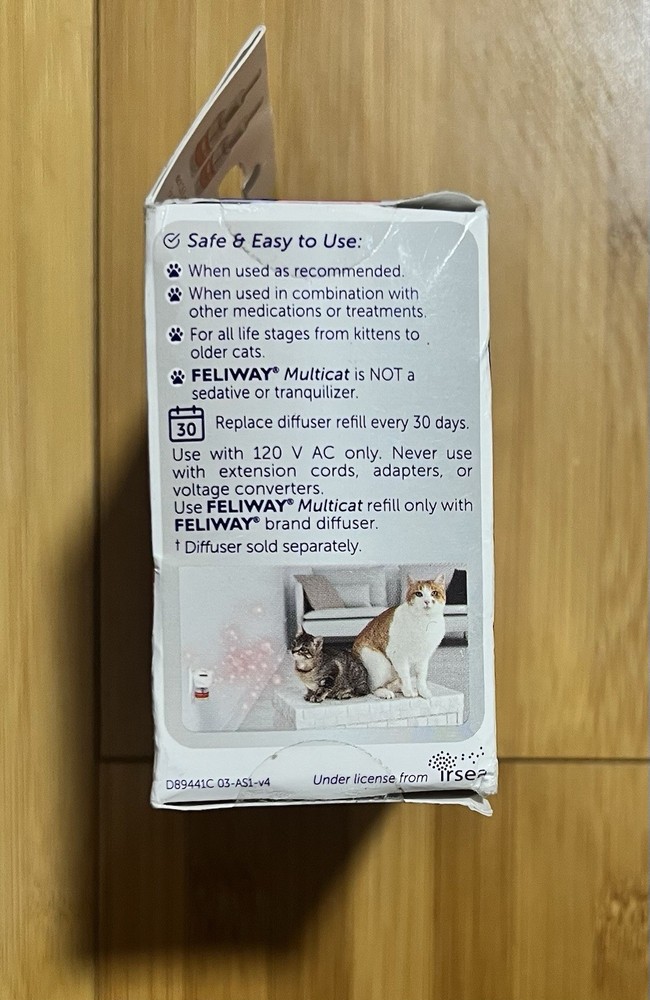 Feliway Multicat Diffuser refill, 48ml - 2 Pack Exp 07/2026