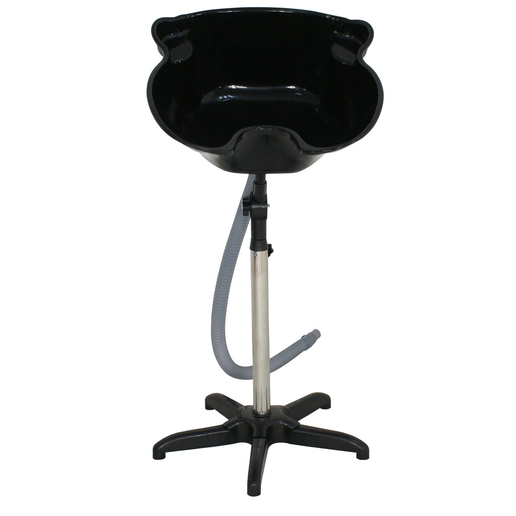 Height Adjustable Portable Salon Hair Shampoo Basin Treatment Bowl Black