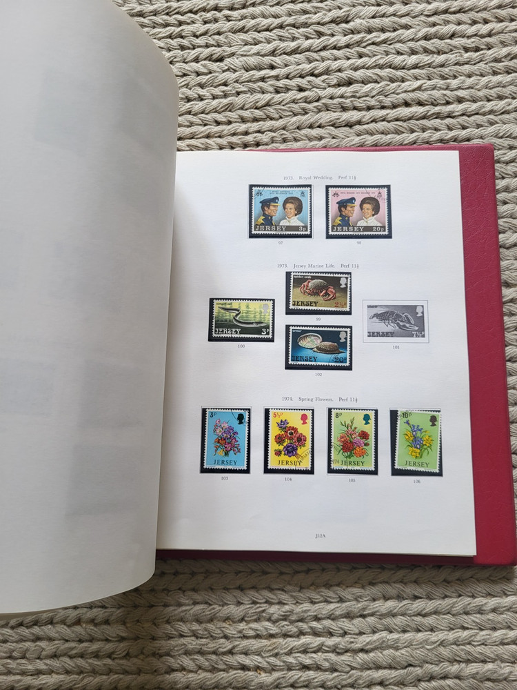 Used Channel Islands (Guernsey & Jersey) Stamp in Stanley Gibbons Album Leaves