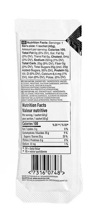 Maurten GEL 100 CAF 100 Caffeine Energy Gel 12 Pack Running Cycling Endurance