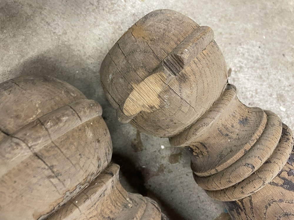 Antique Oak Table Legs