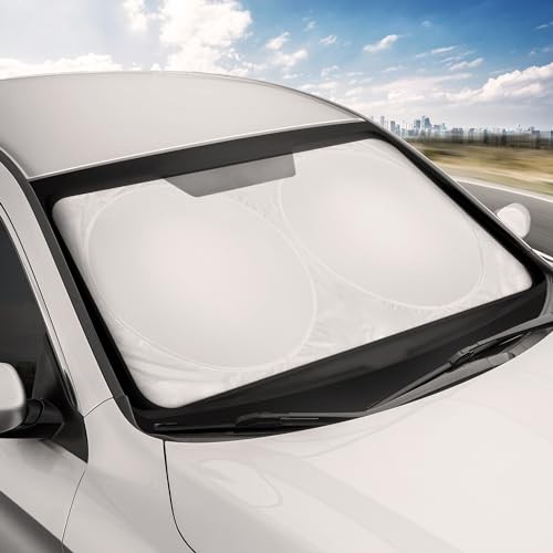 Foldable Car Sun Shade with Storage Bag, Collapsible Sun Visor for X-Large