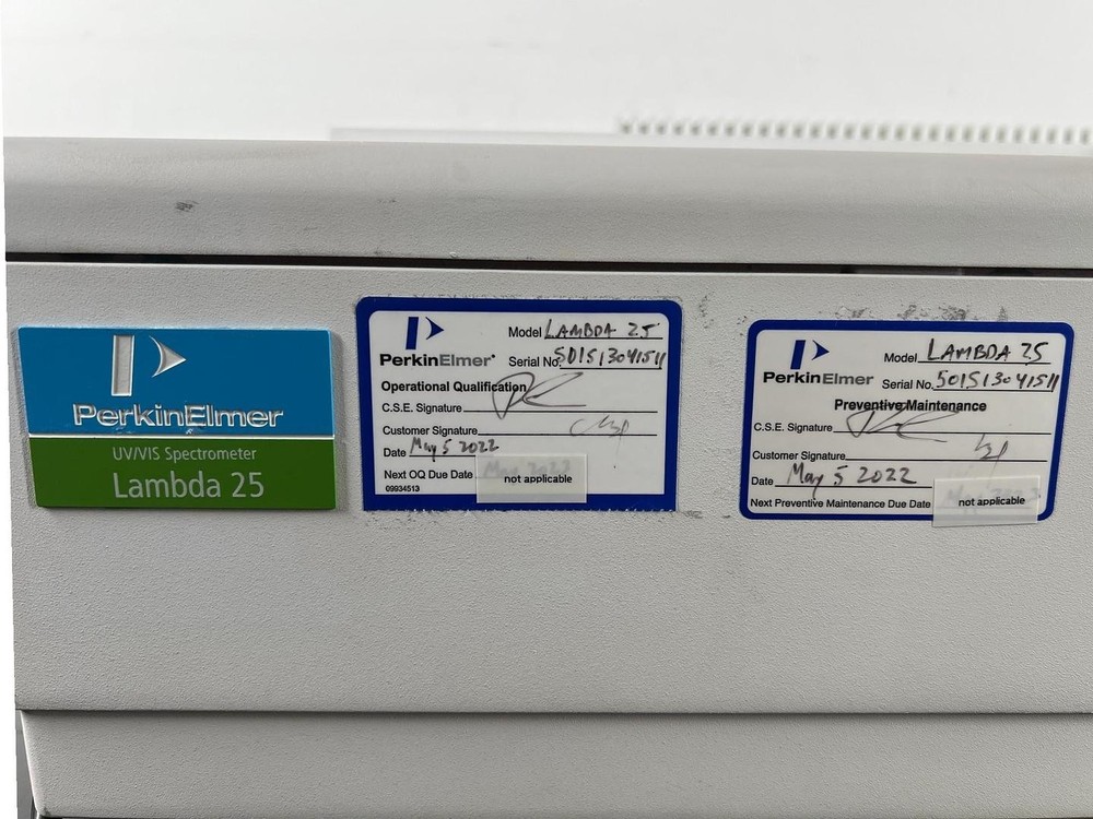 Perkin Elmer Lambda 25 UV/VIS Spectrometer L600000B