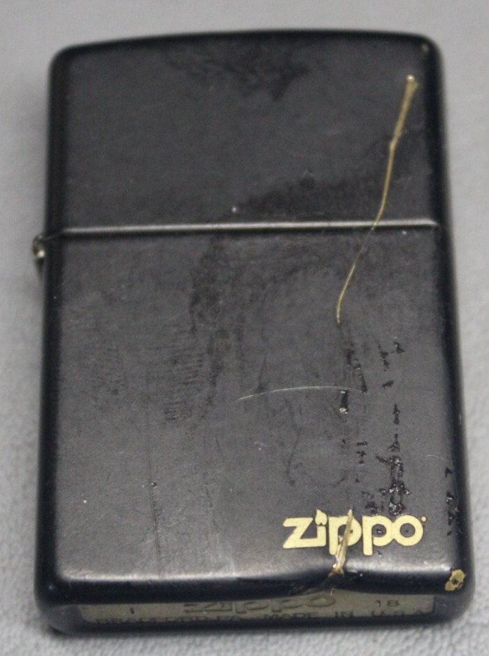 Zippo Lighter Matte Black Color *USED*