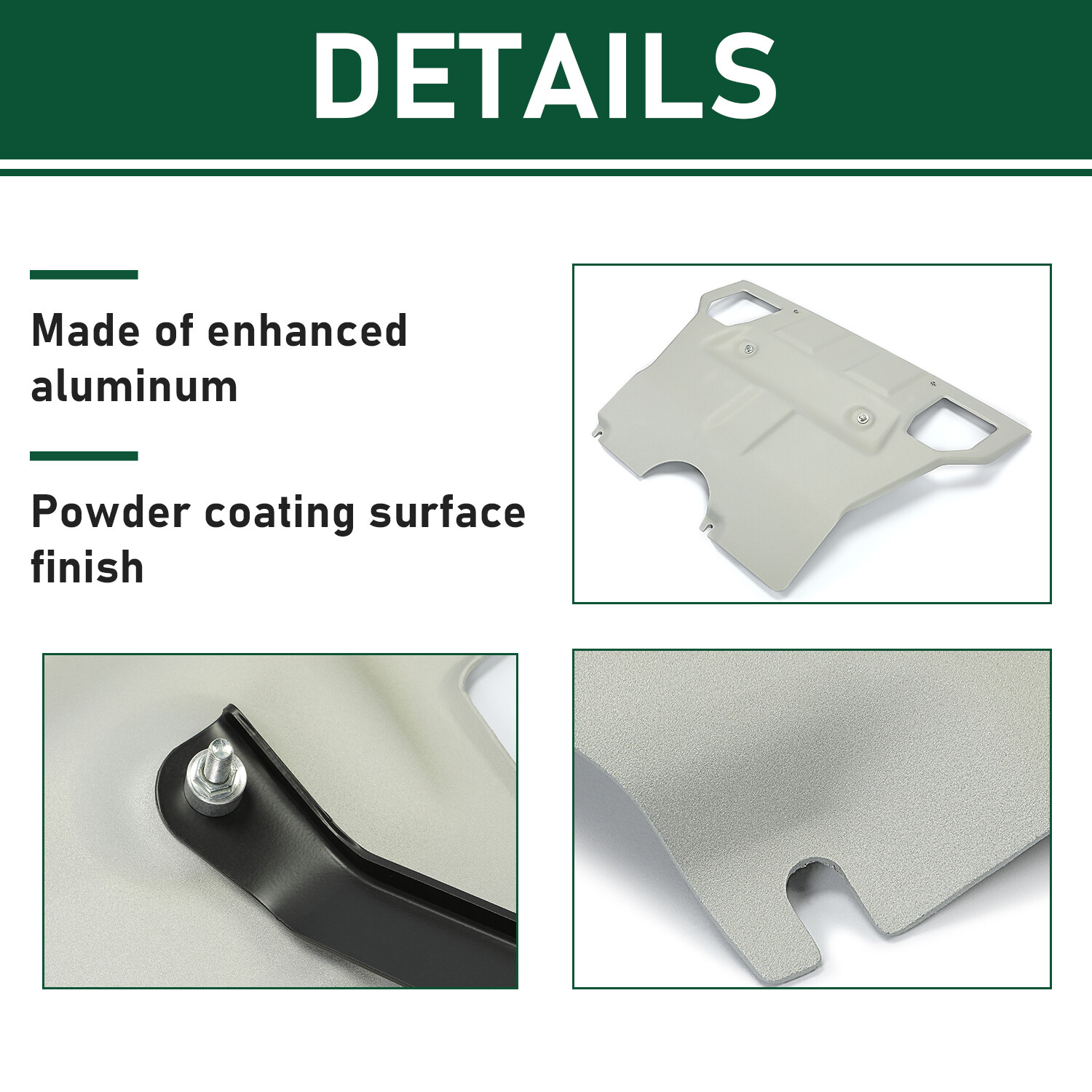 Aluminium Front Engine Skid Plate Undercover For Toyota Tacoma 05-2015 Silver