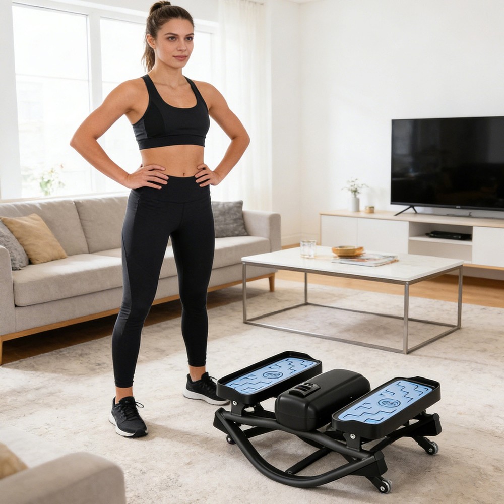 Steppers for Exercise, Rocking Stepper with Exercise Equipment for Home Workouts