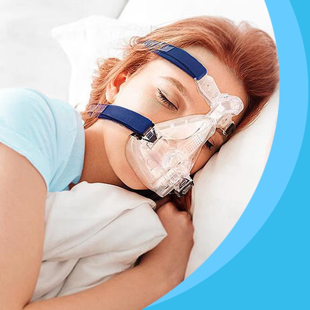 2 Packs Replacement Headgear Strap Universal Closed Edges CPAP Blue01