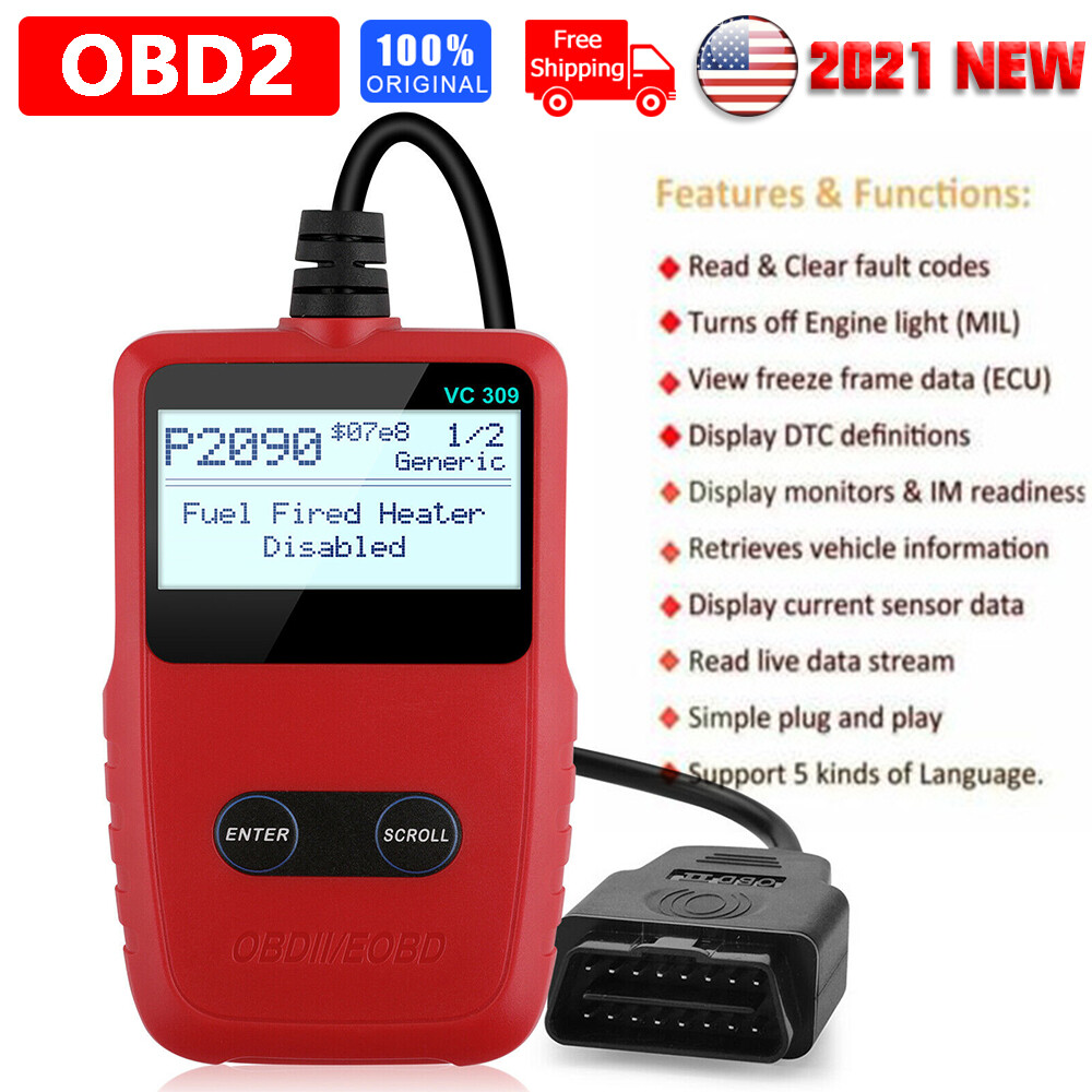 EOBD OBDII Car Scanner Code Reader Auto Fault Engine Diagnostic Reset Tool VC309