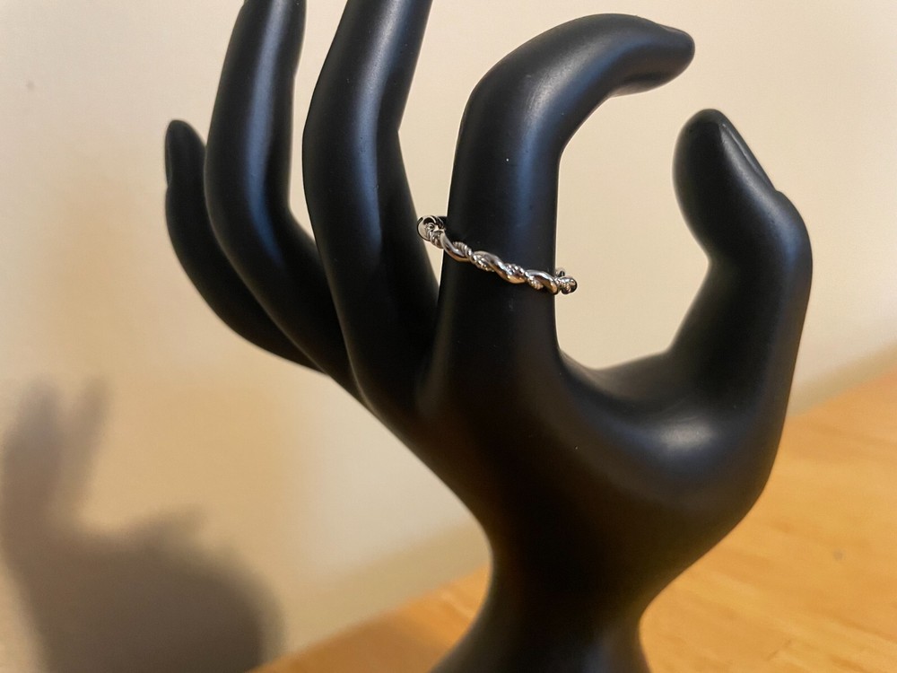 Sterling Silver 3mm Braided Twisted Stackable Band Ring .925