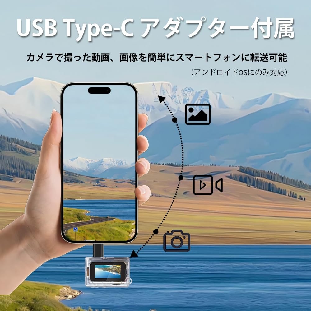 SAC CONNECT Mini Digital Camera 720p Compact Retro Lightweight Translucent White