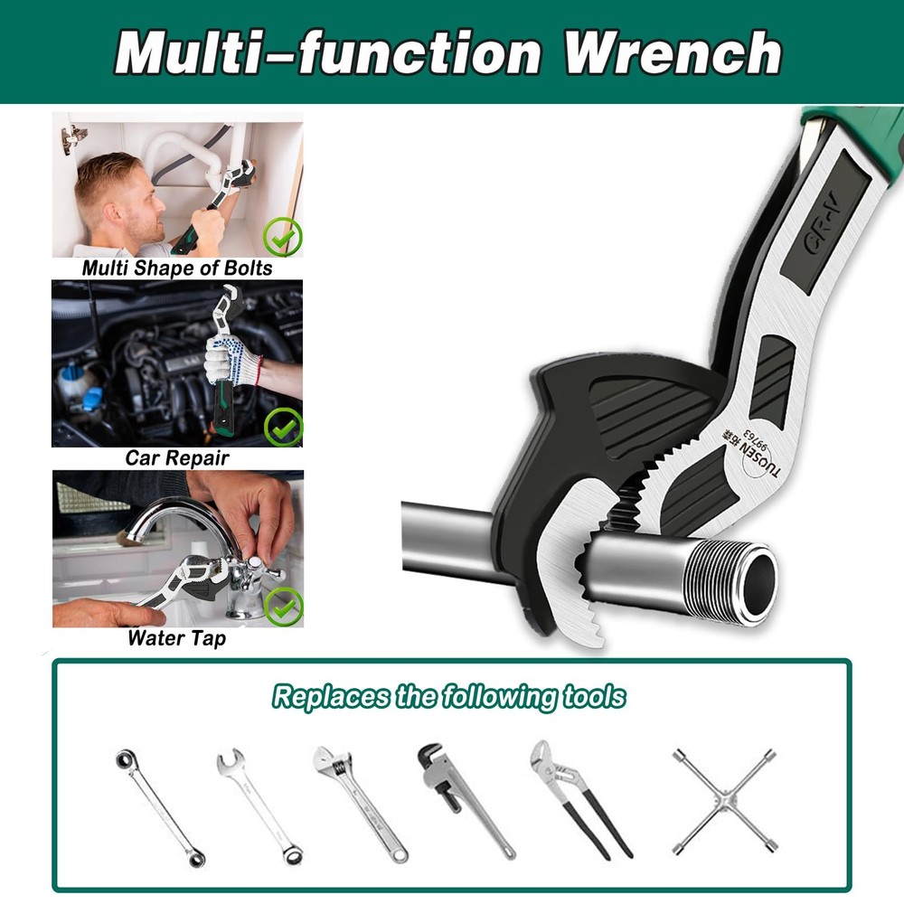 Adjustable Wrenches Multi-function Universal Magic Wrench CR-V Steel,Pipe Wre...