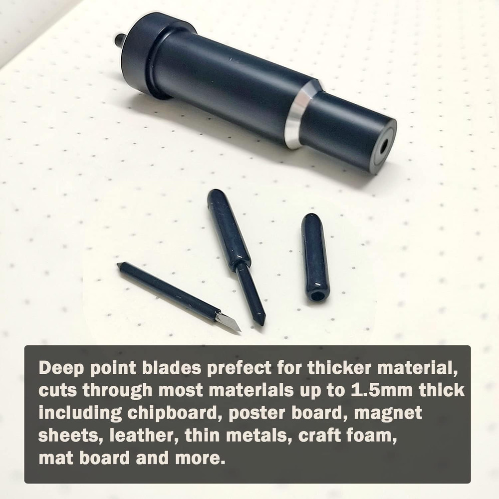 Deep Cut Blade and Housing Compatible with Cricut Maker, Replacement Deep Point
