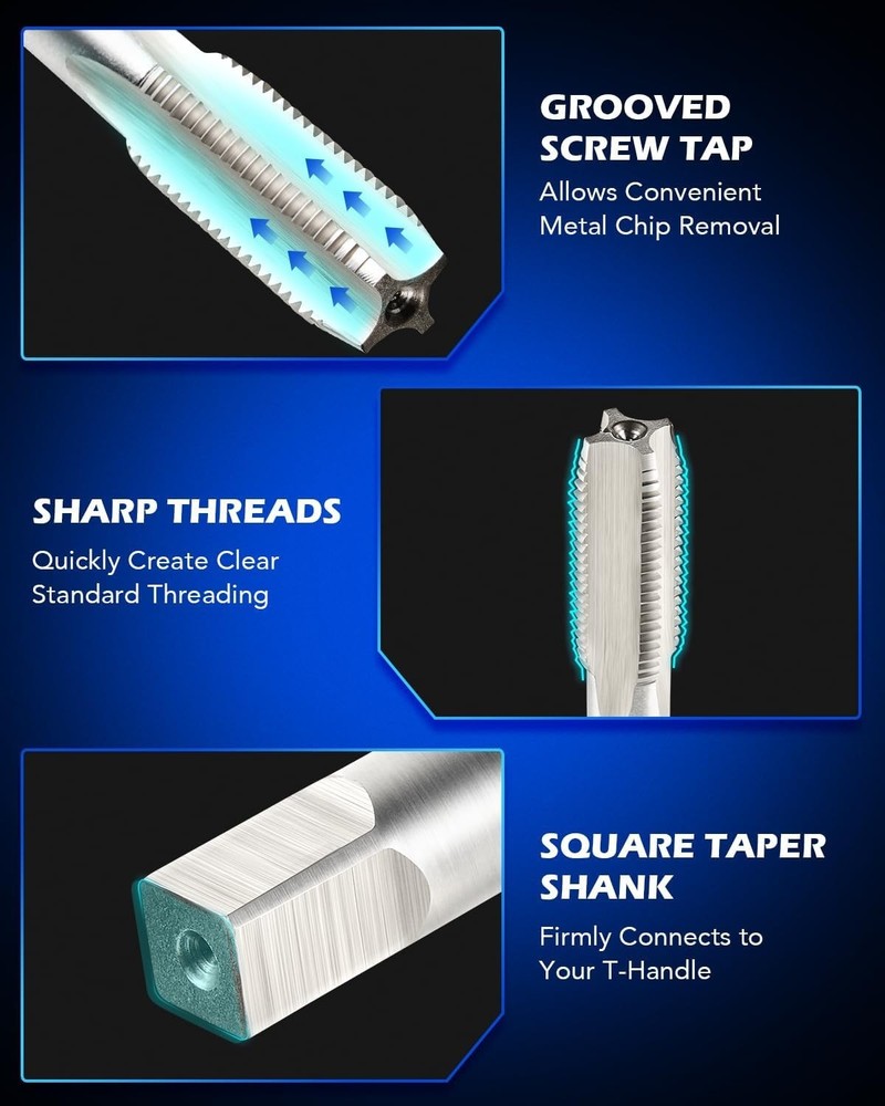 Thread Repair Kit, M6x1.0 Thread Repair Tool with HSS Drill Bit & 30 Thread I...
