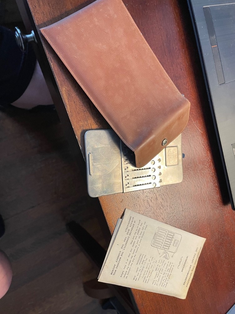 Tasco Arithmometer with stylus and case