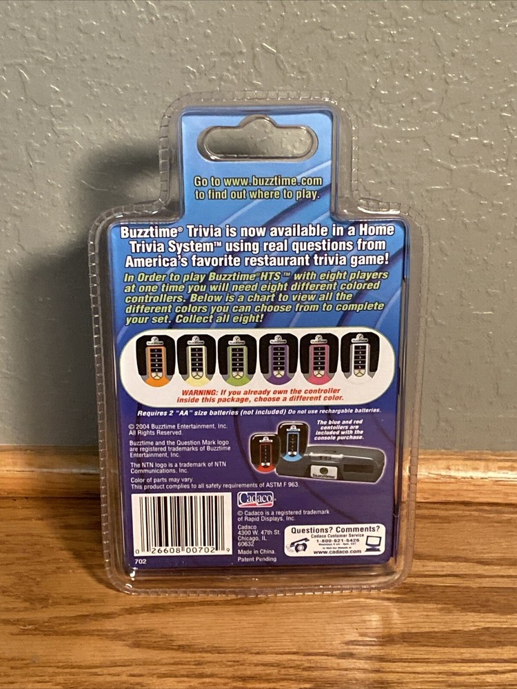 Buzztime White Wireless Controller for BUZZTIME Home Trivia System NEW & SEALED