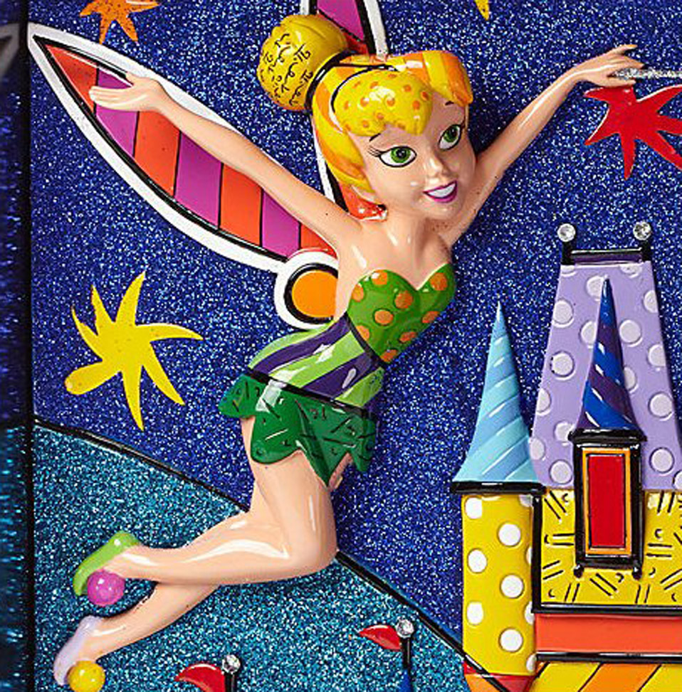 Disney Disneyland 60th Diamond Tinker Bell Shadow Box Wall Art by Britto NEW