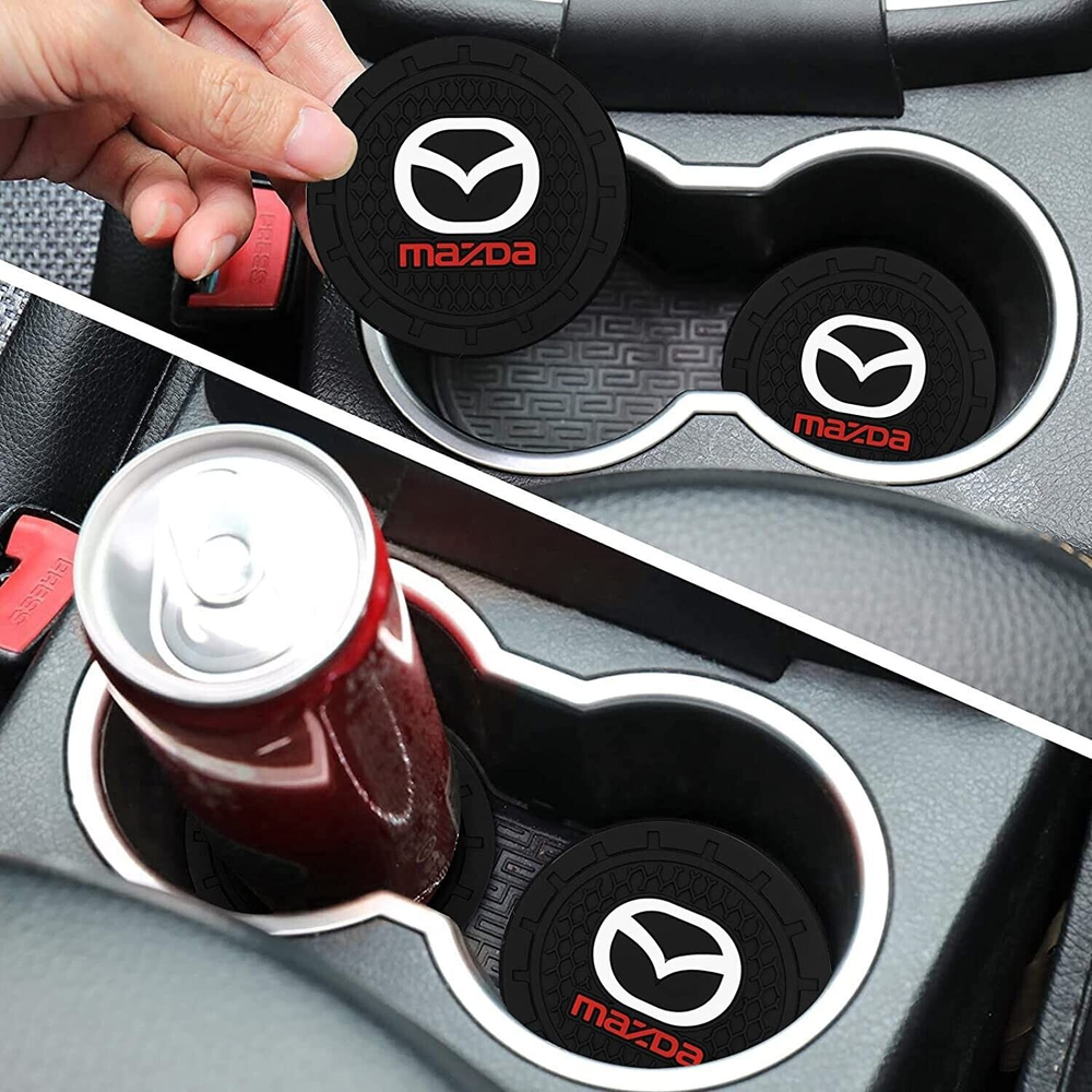 Car Cup Holder Coasters Compatible with Mazda - 2 Pieces