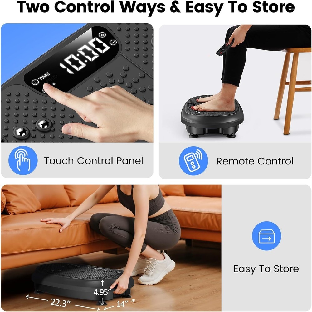 Remote-Controlled Vibration Fitness Machine: 5 Programs & Adjustable Resistance