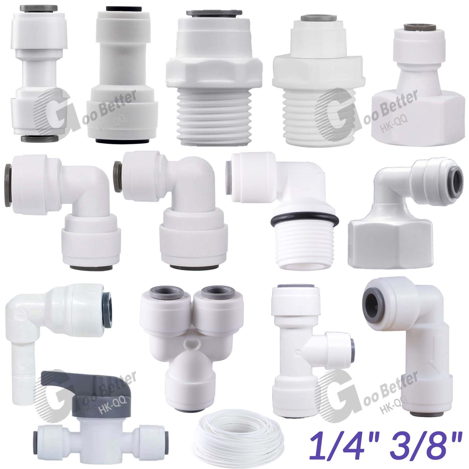 1/4" 3/8" Push Fit Connector RO Water Filter Fittings Adapter Reverse Osmosis