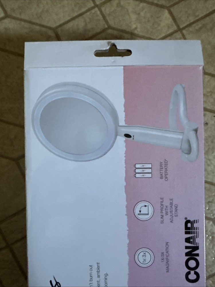 Conair LED Handheld & Vanity Mirror, White
