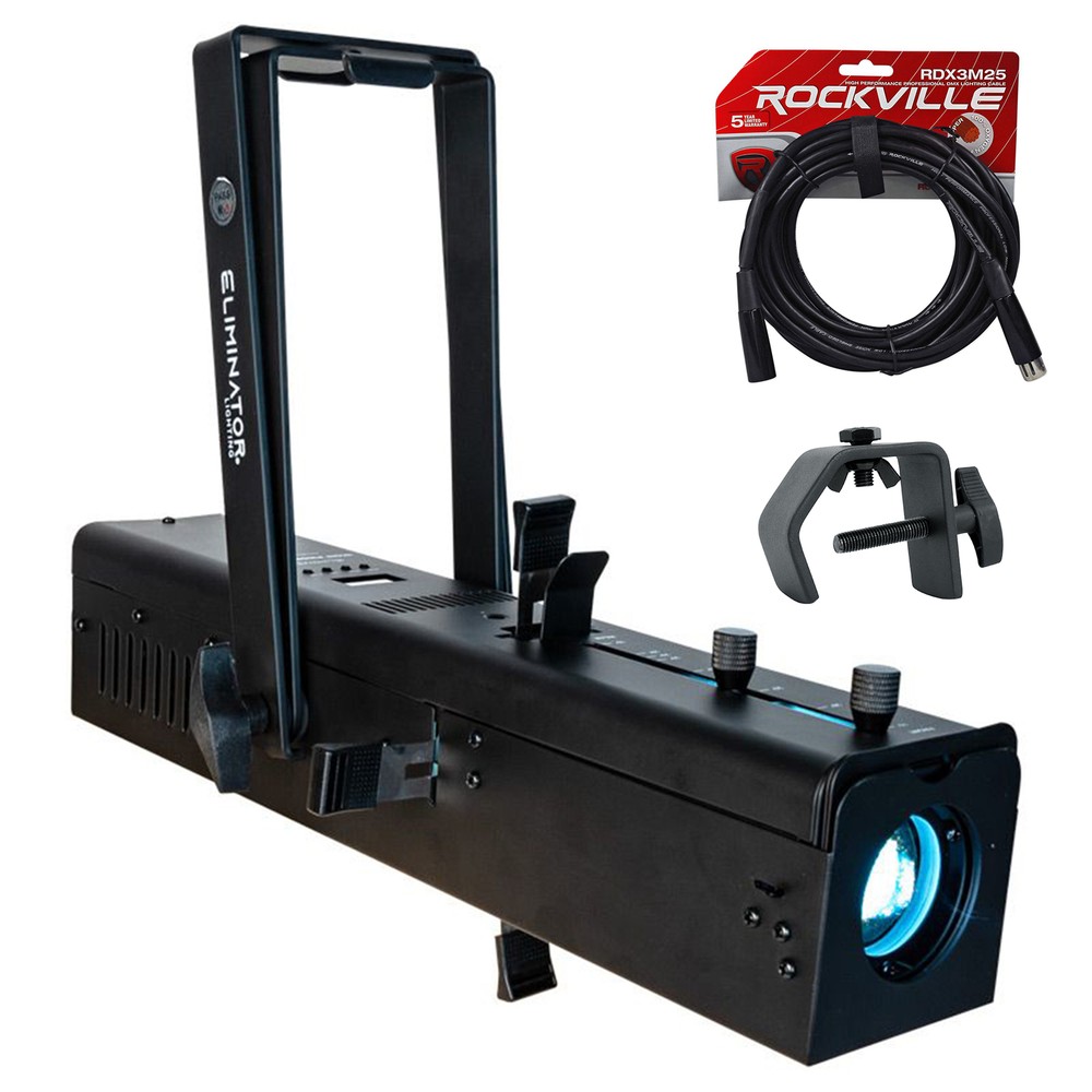 Eliminator IKON PROFILE Plus White LED DMX RDM GOBO Projector Light+Clamp+Cable