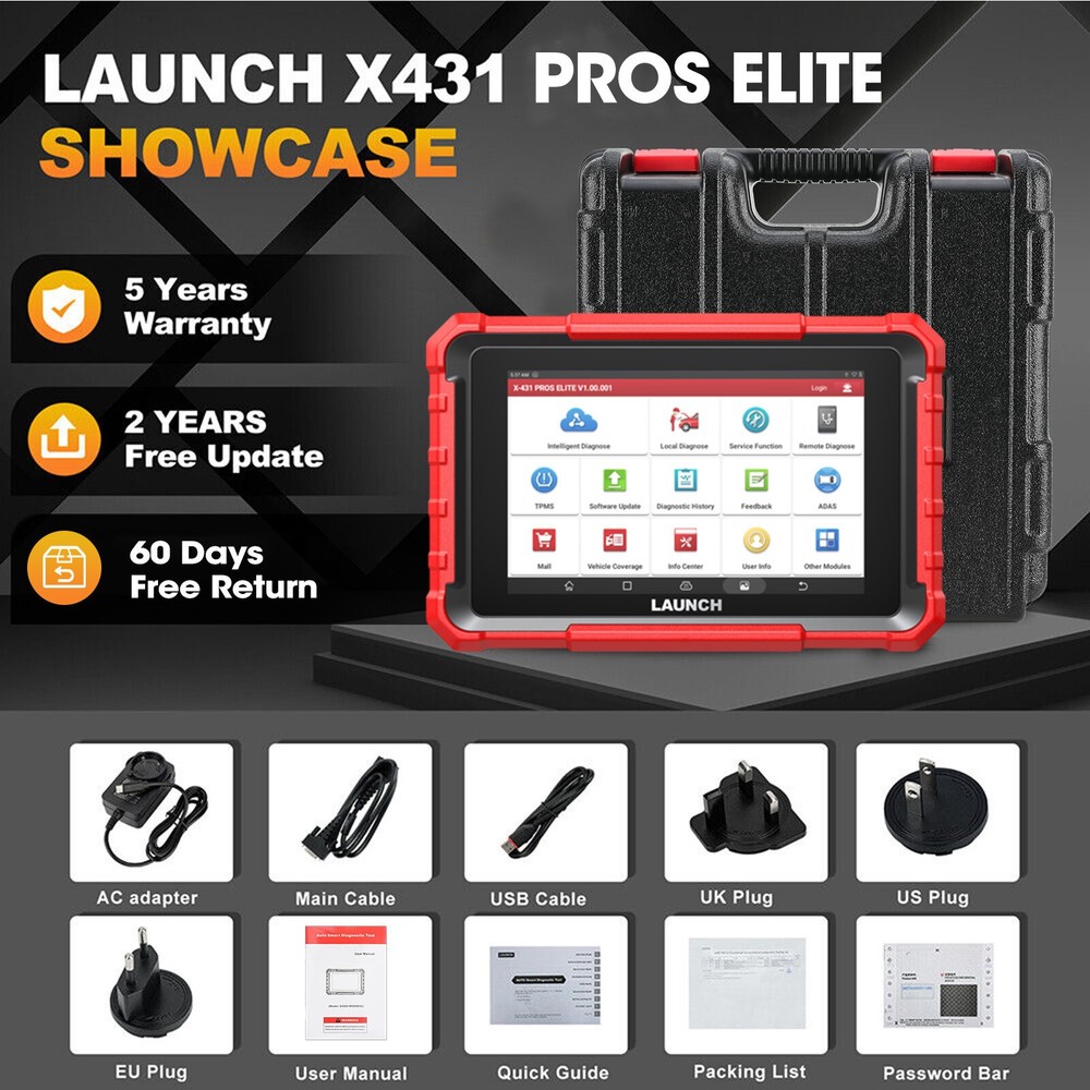 2025 LAUNCH X431 PRO Elite V + PRO5 OBD2 Scanner Auto Diagnostic Tool Key Coding