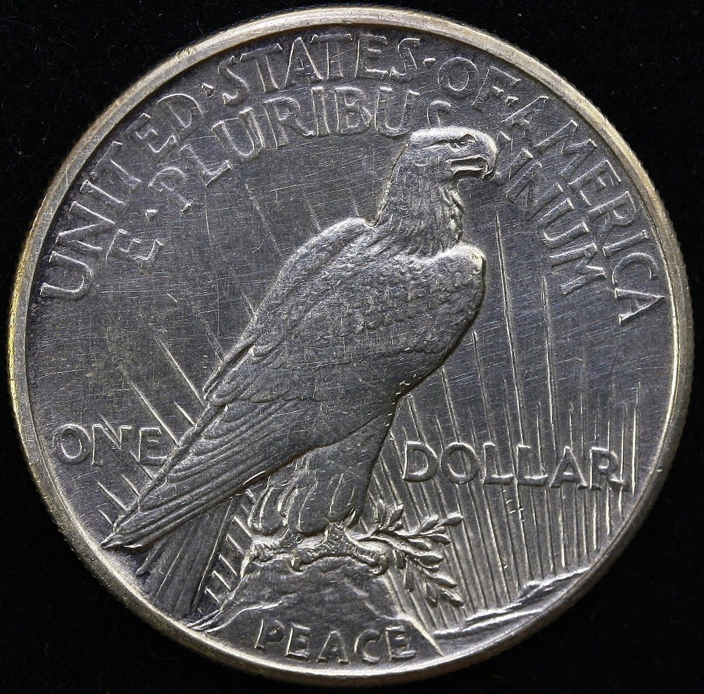 1921 PEACE SILVER DOLLAR ~ AU KEY DATE CLEANED #P4